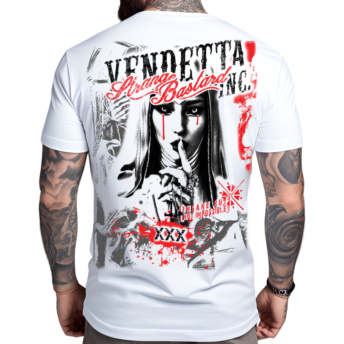 Vendetta Inc. Shirt Bastard weiß 1324