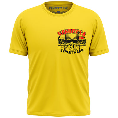 Vendetta Inc. Shirt gelb threes Skull VD-1357