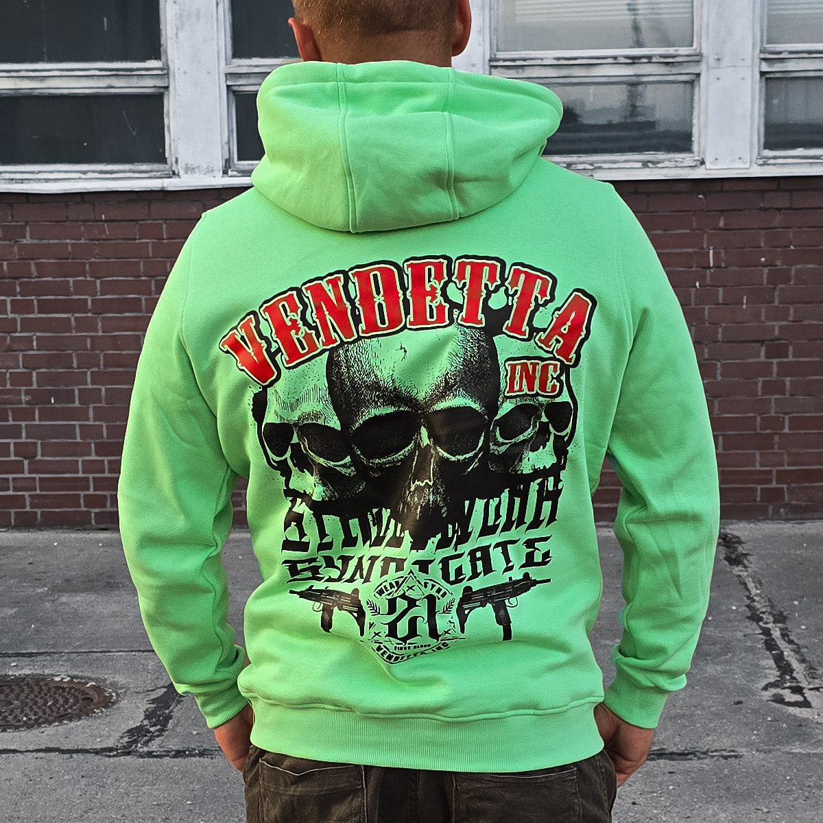 Vendetta Inc. Sweatshirt threes Skull mint VD-4055