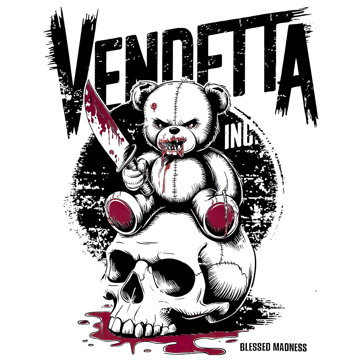 Vendetta Inc. Shirt Kill Teddy weiß VD-1529