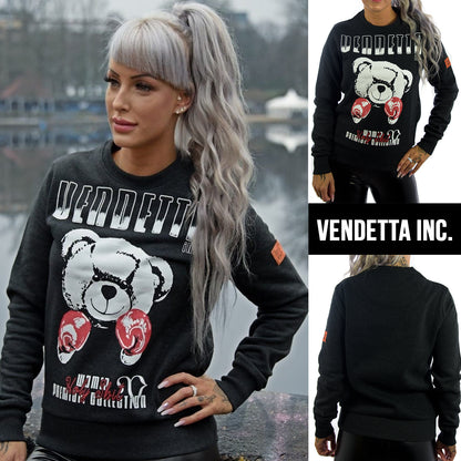 Vendetta Inc. Damen Sweatshirt Fight Bear schwarz 103