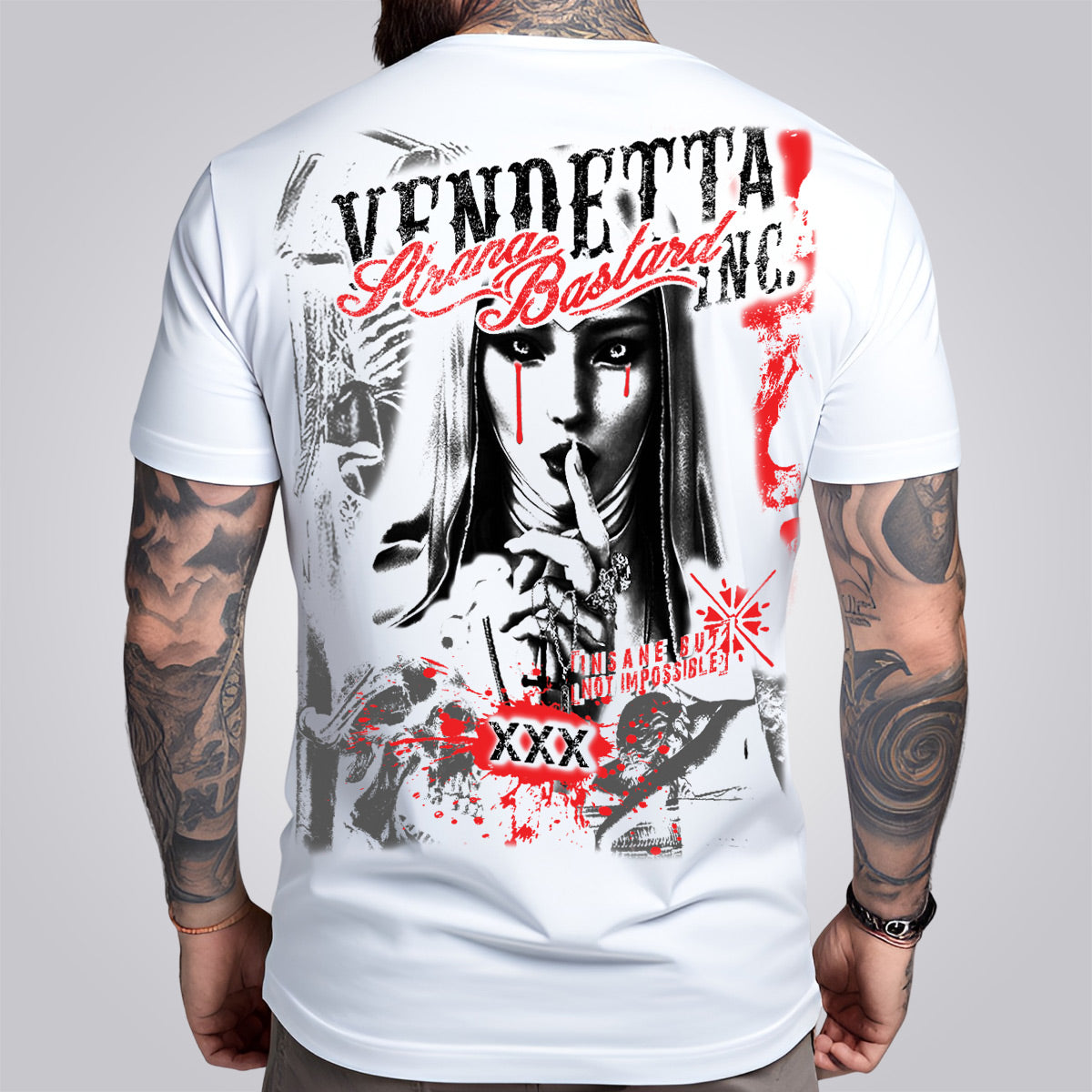 Vendetta Inc. Shirt Bastard weiß 1324