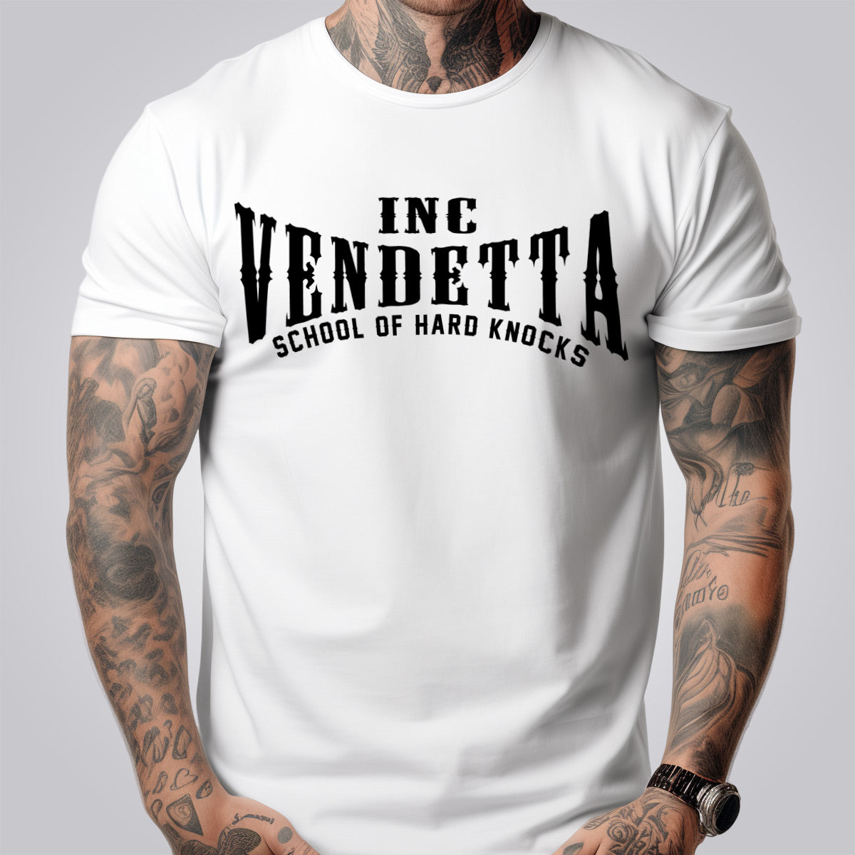 Vendetta Inc. Shirt weiß Hard Knocks