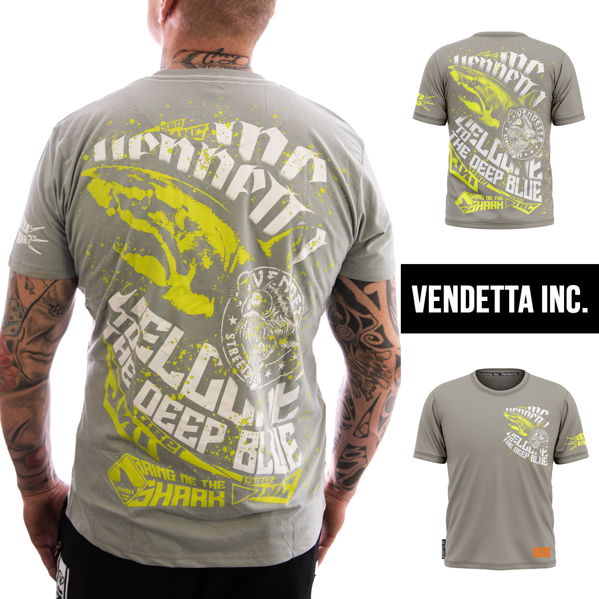 Vendetta Inc. Shirt Shark 2.0 hellgrau