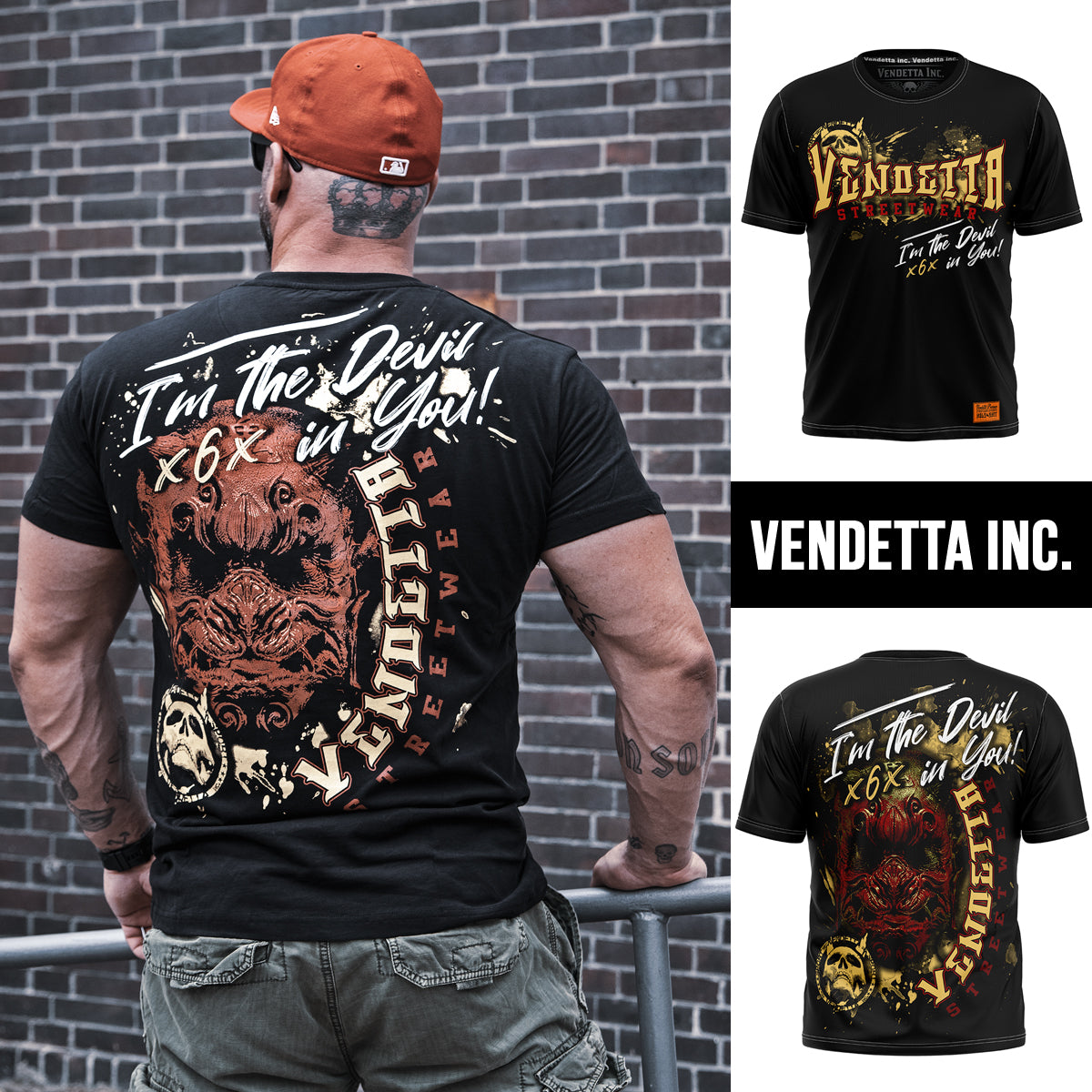 Vendetta Inc. Shirt Devil X6X schwarz VD-1150