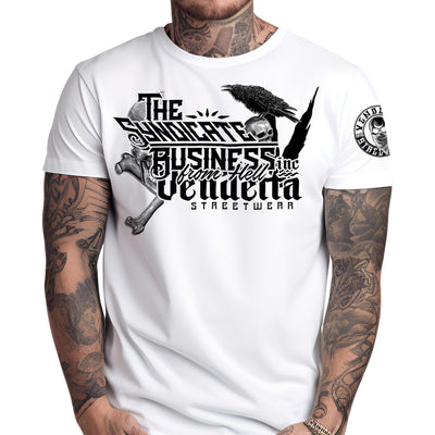 Vendetta Inc. Shirt Skull & Crow weiß VD-1339