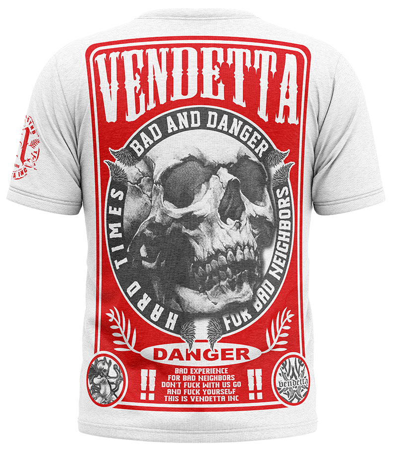 Vendetta Inc. Shirt Bad and Danger VD-1174 weiß