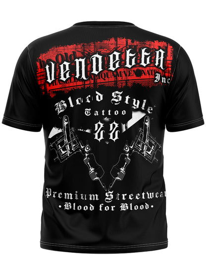 Vendetta Inc. Blood Tattoo Shirt schwarz VD-1098