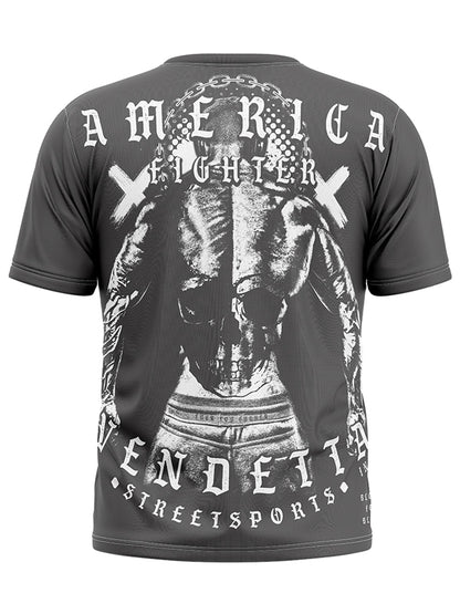 Vendetta Inc. Shirt Fighter X grau VD-1158