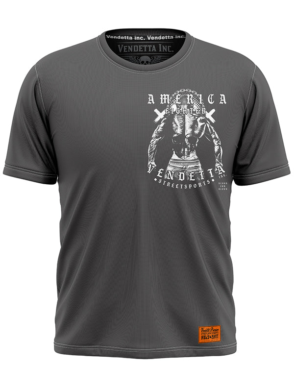 Vendetta Inc. Shirt Fighter X grau VD-1158