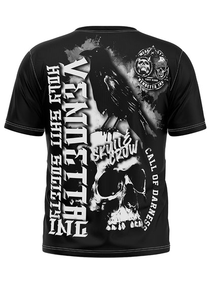 Vendetta Inc. Shirt Skull Crow black VD-1167