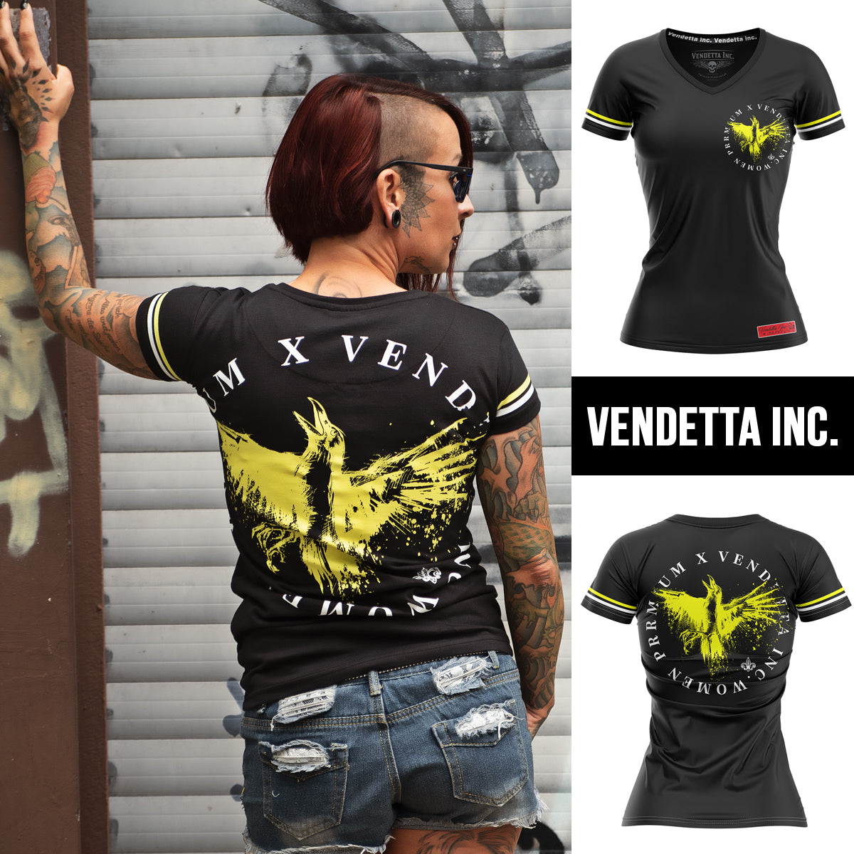 Vendetta Inc. Shirt Phoenix schwarz VD-0017