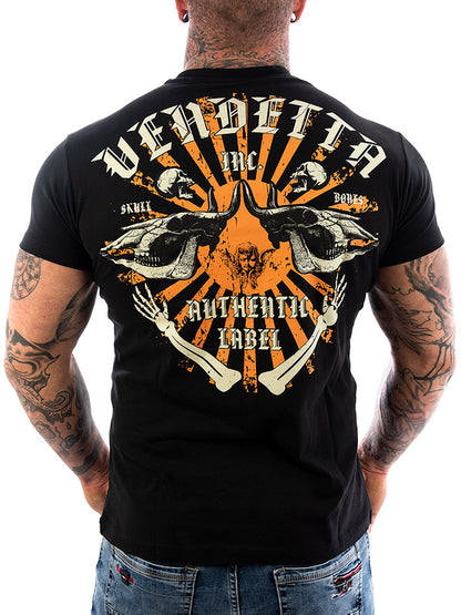 Vendetta Inc. Shirt Skull Bones schwarz VD-1089