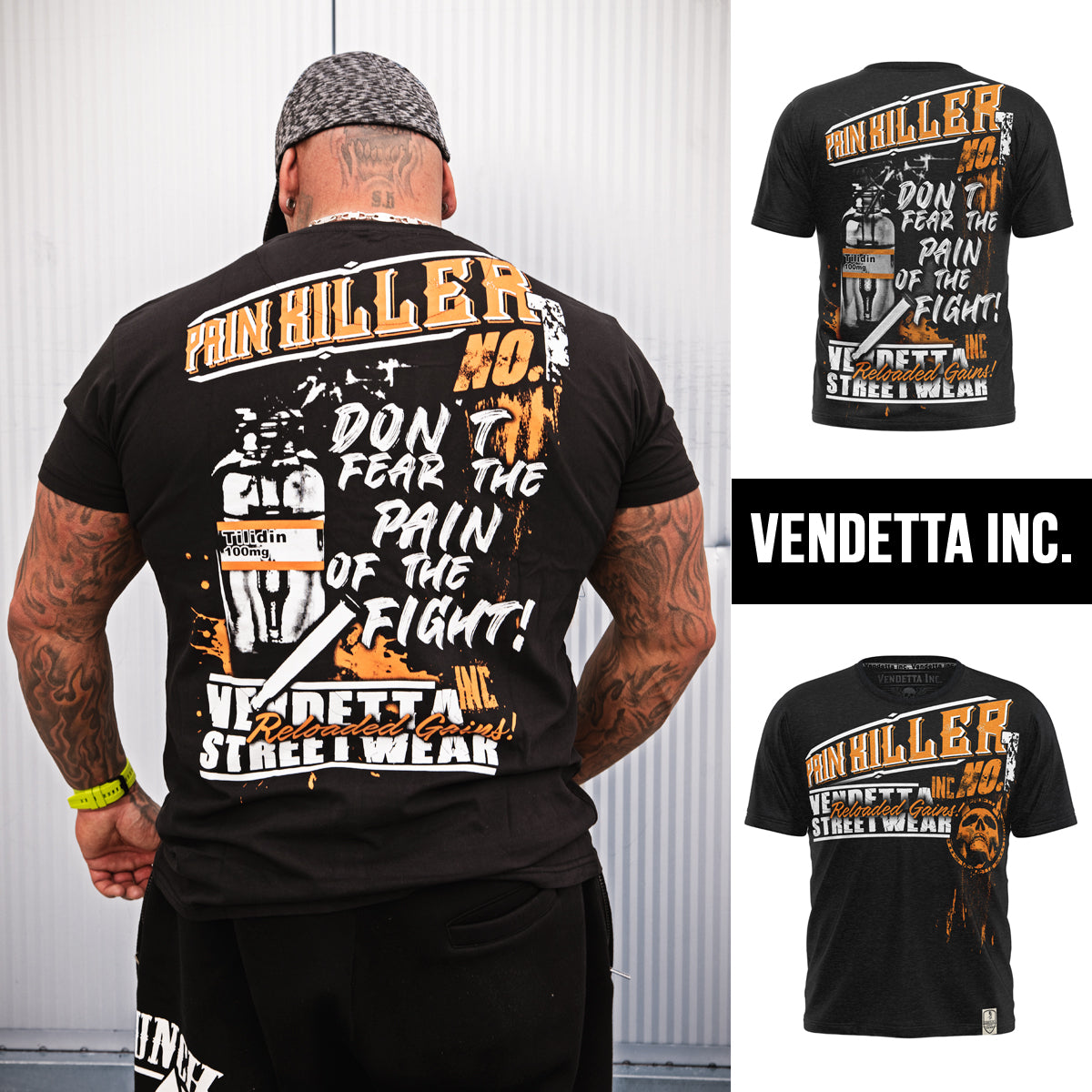 Vendetta Inc. Shirt Pain Killer black VD-1135