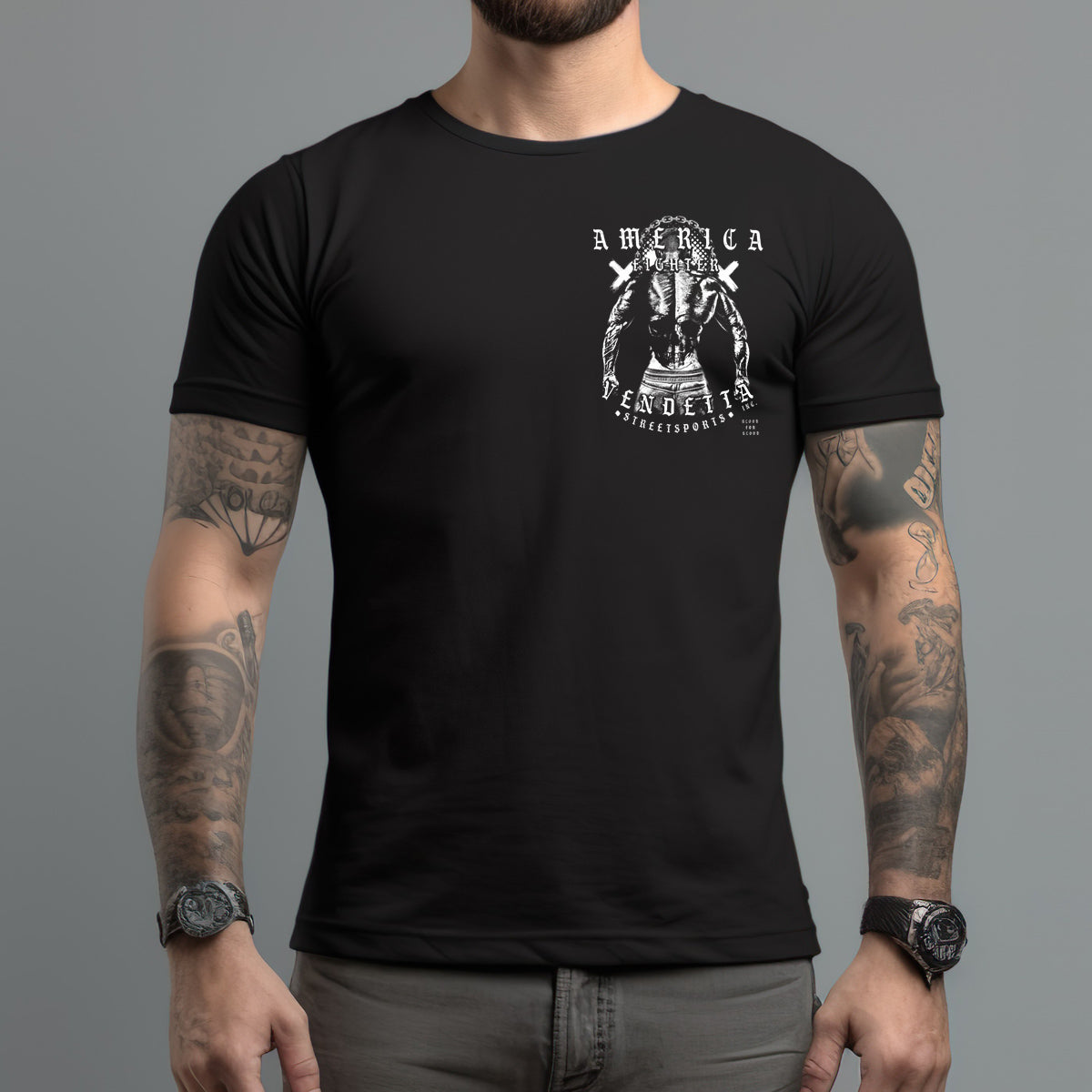 Vendetta Inc. Shirt X Fighter VD-1158 schwarz