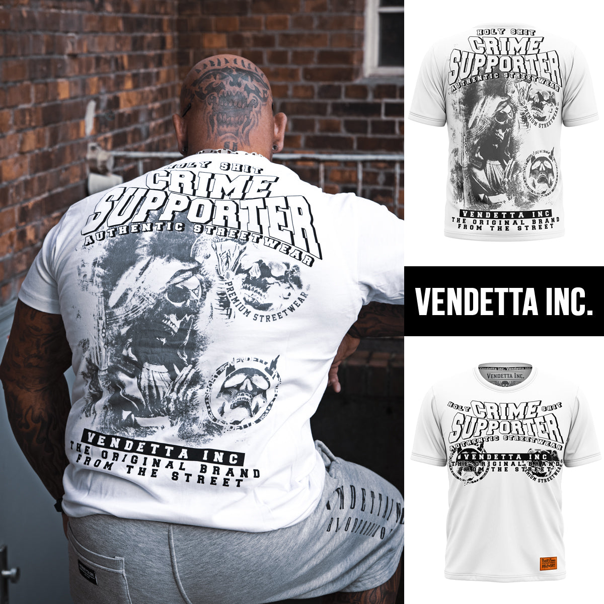 Vendetta Inc. Shirt Crime Supporter weiß 1161