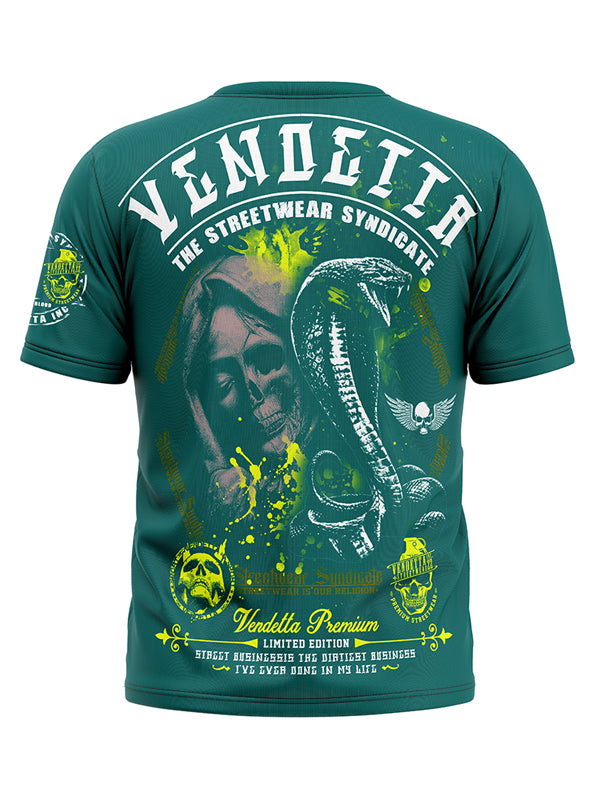 Vendetta Inc. Shirt Skull Snake teal green 1183