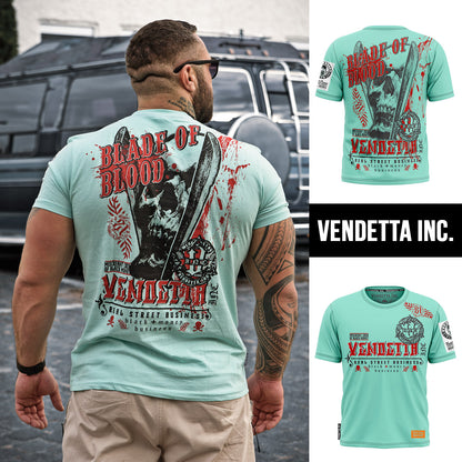 Vendetta Inc. Shirt Blade of Blood beach glass 1192