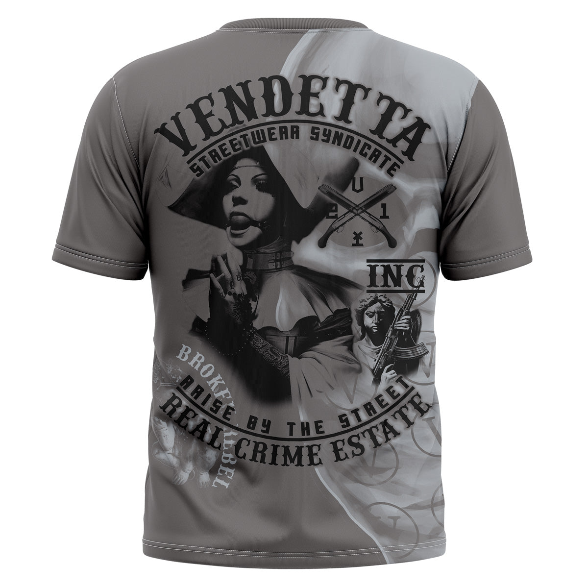 Vendetta Inc. Shirt Real Crime gray 1195