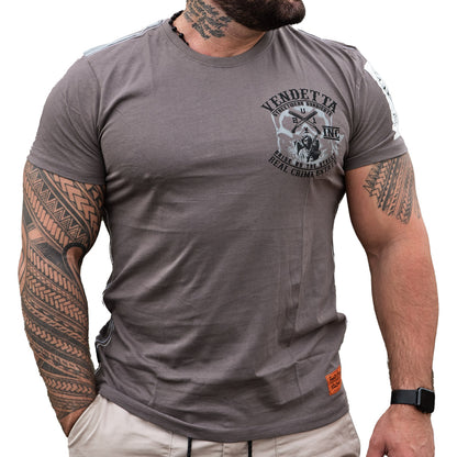 Vendetta Inc. Shirt Real Crime gray 1195