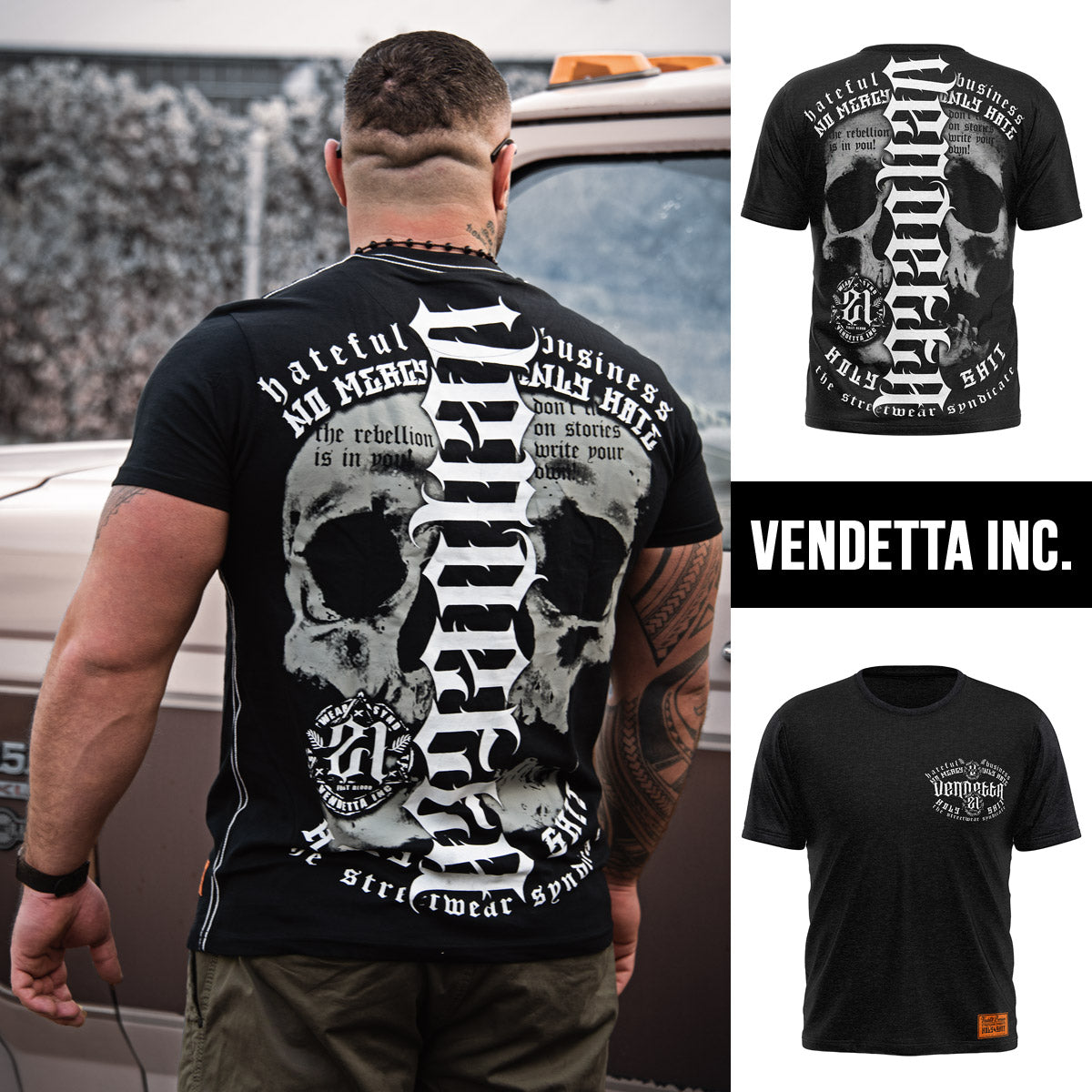 Vendetta Inc. Shirt Skull Hateful black 1198