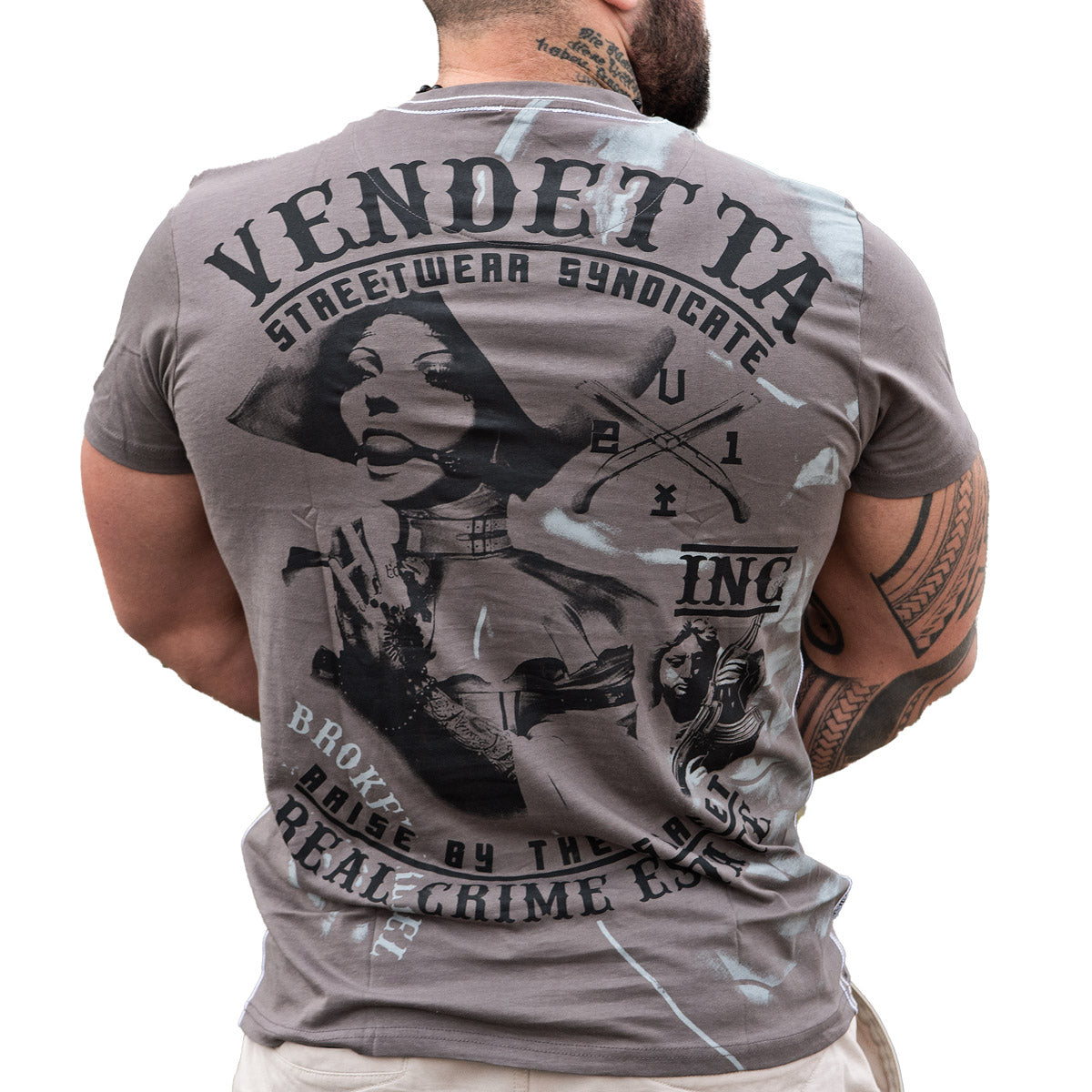 Vendetta Inc. Shirt Real Crime gray 1195